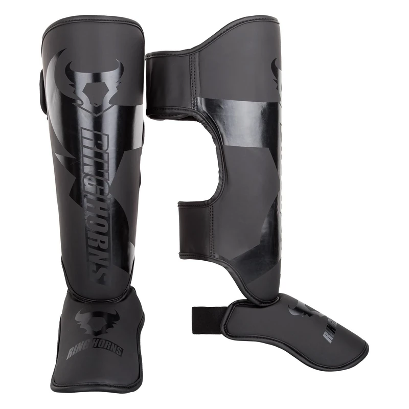 Venum, Charger Shin Guards Insteps, Men's, M, Black/Black