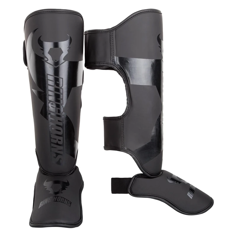 Venum, Charger Shin Guards Insteps, Men's, L, Black/Black