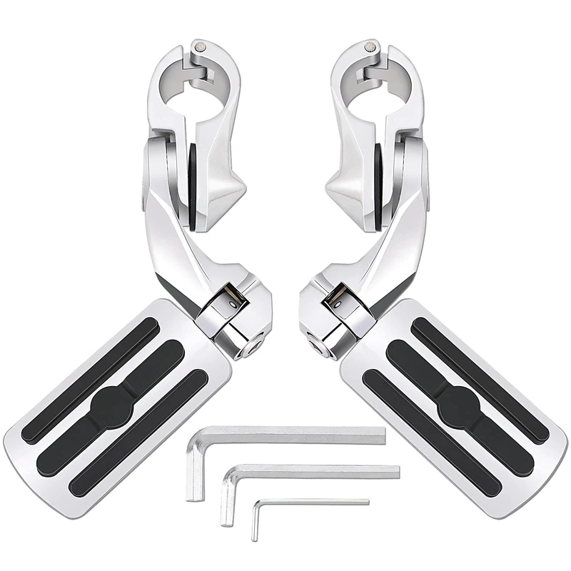 Highway Pegs Foot Rests to fit 1.25" Engine Guard - Harley Davidson Road Glide, Electra Glide, Road King, Street Glide by KONDUONE