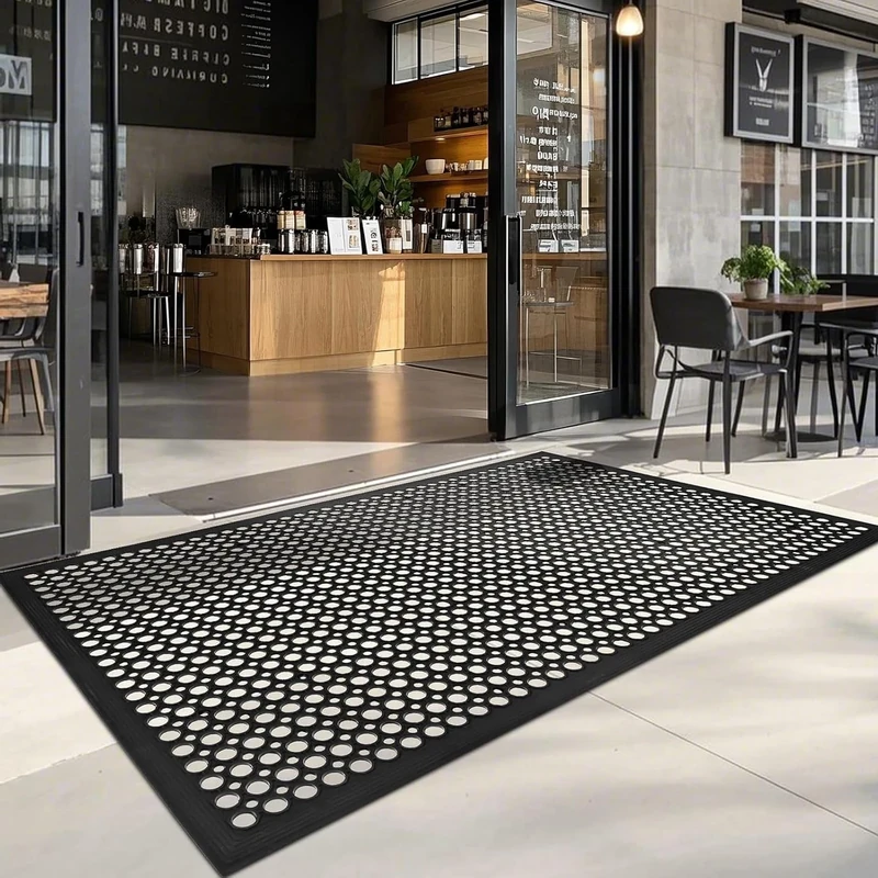 Anti-Fatigue Rubber Floor Mats for Kitchen New Bar Rubber Floor Mats Commercial Heavy Duty floor Mat black 36" 60"