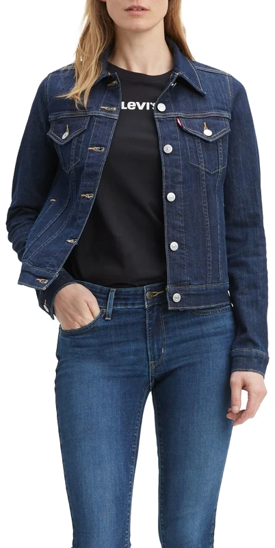 Levi's Women's Original Trucker Denim jacket, Even Rinse, M