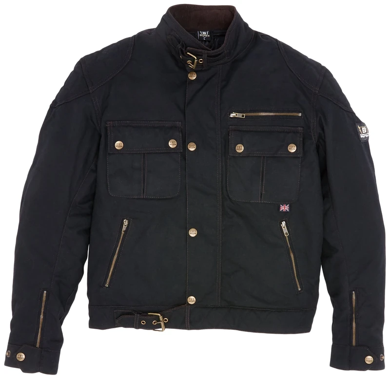 Bores Carlo Short Mens Wax Jacket – Black, X-Large - Image 1