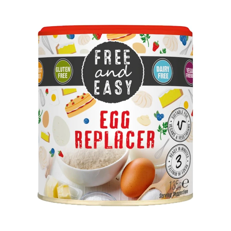 Free & Easy Gluten and Dairy Free Egg Replacer, 135 g, Pack of 6 - Image 1