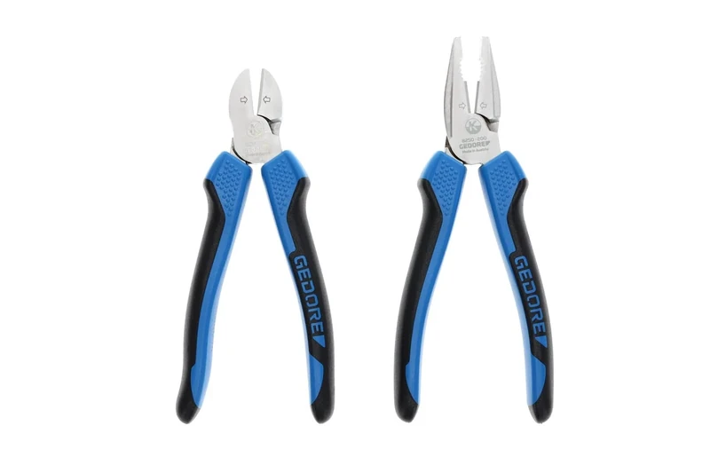 Gedore S8394 Heavy Duty Plier Set, Blue and Grey