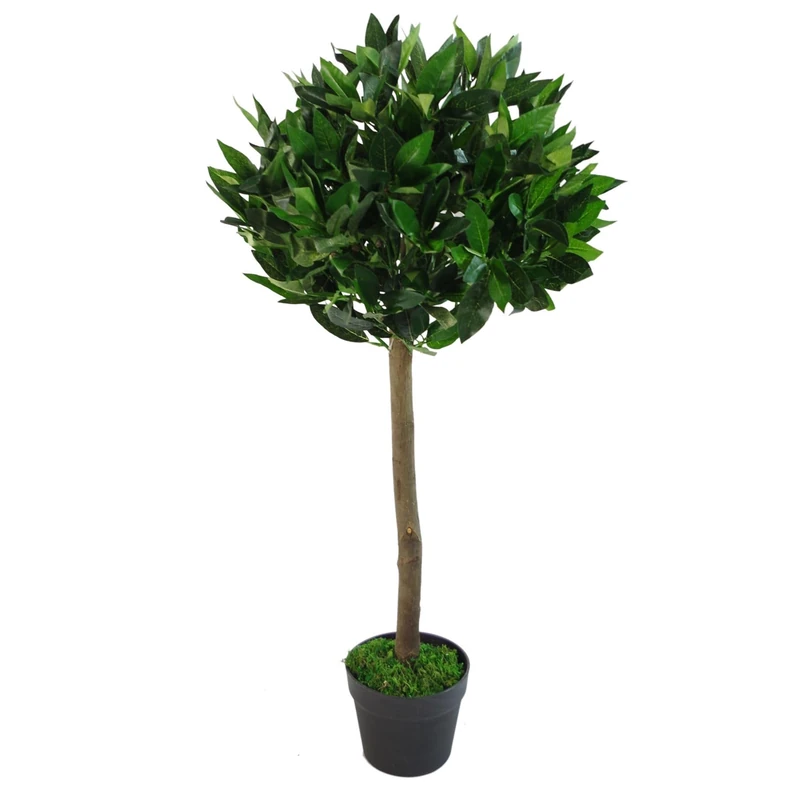 Leaf Deluxe Luxury Artificial Bay Laurel Tree Topiary Ball - 90cm (3ft) Tall