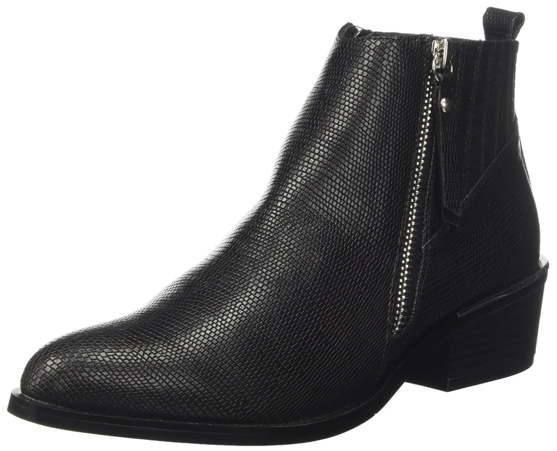 Gaudì Women's Zip-Belicia-Reptil Ankle Boots, Ankle Boots, Black Black, 5.5 UK