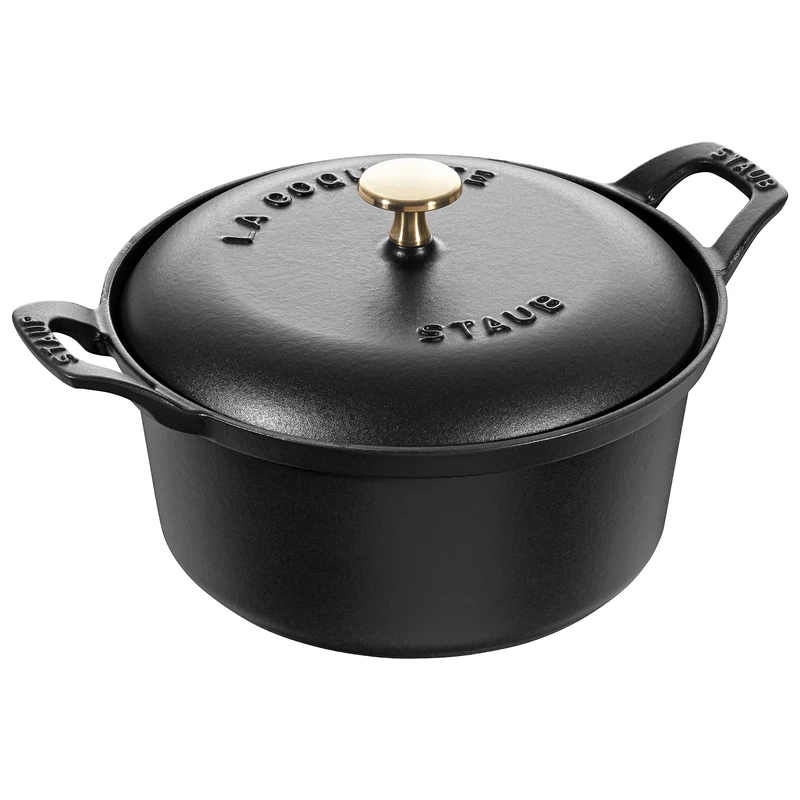 STAUB 40508-114-0 Cast Iron Casserole Dish - 20cm Black