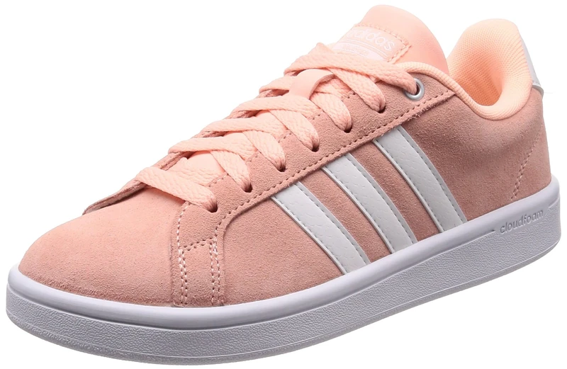 adidas Women's Cloudfoam Advantage Tennis Shoes, Pink (Hazcor/Ftwwht/Msilve 000), 8 UK - Image 1