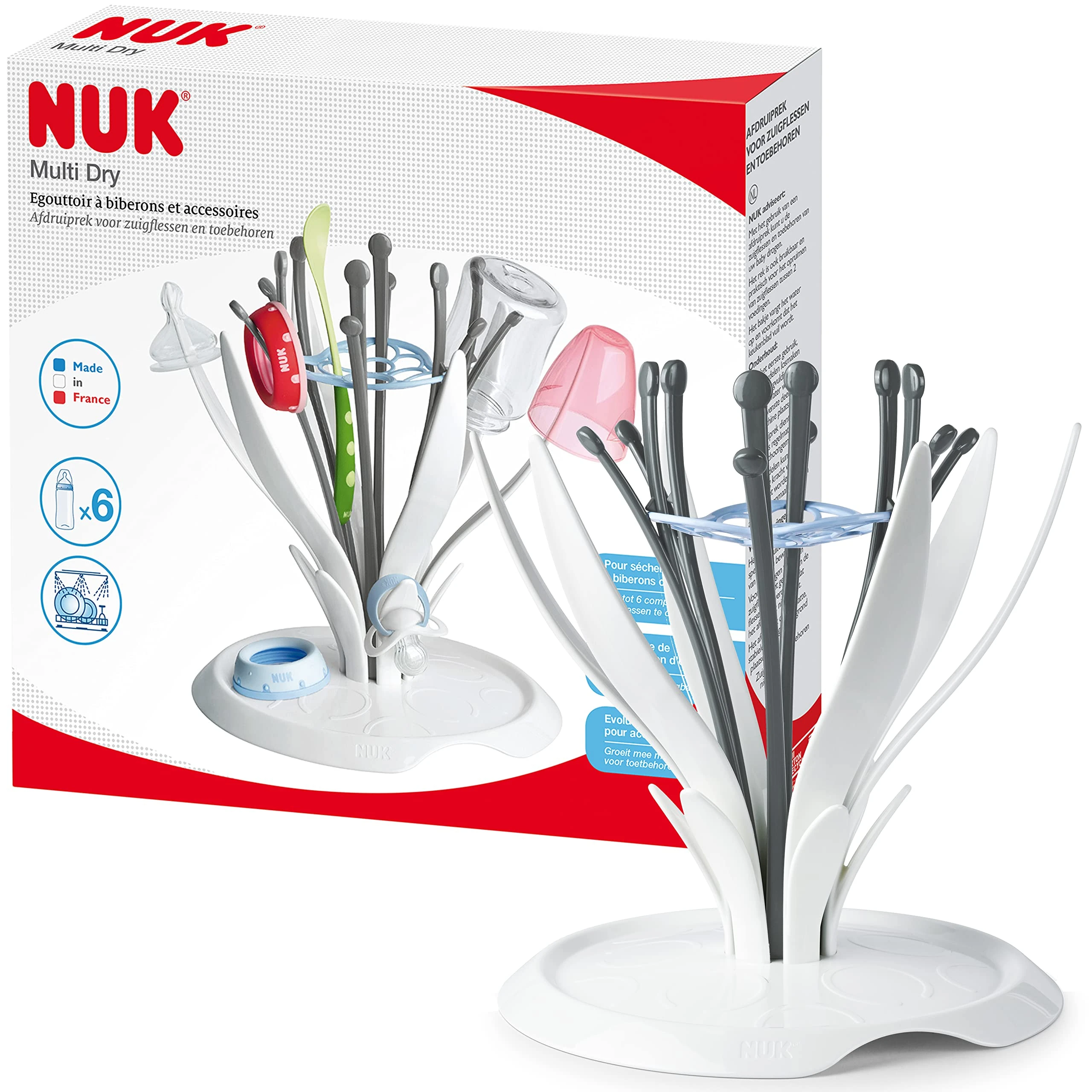 NUK Baby Bottle Drying Rack Holds up to 6 Bottles