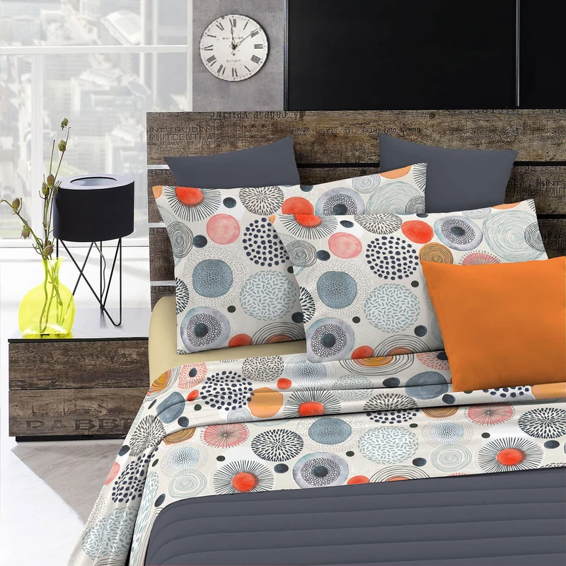 Fantasy bed sheet set in printed microfiber,Double