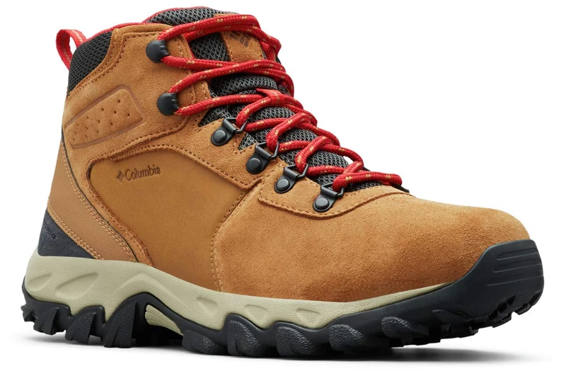 Columbia Men's Newton Ridge Plus 2 Suede WP waterproof mid rise hiking boots, Brown (Elk x Mountain Red), 12 UK