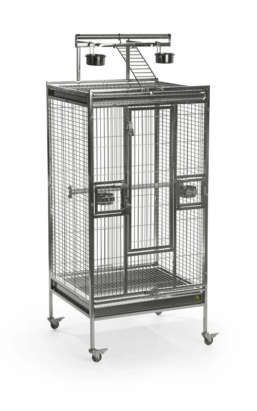 PREVUE PET PRODUCTS Stainless Steel Play Top Bird Cage, Stainless Steel, Medium