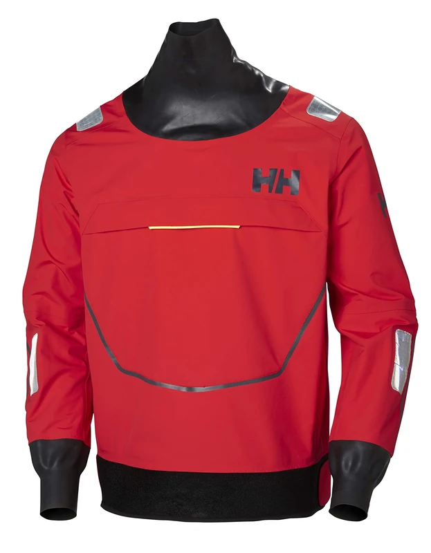 Helly Hansen Mens Ægir Race Waterproof Perofrmance Smock Pro Sailing Shirt, Alert Red, 2X-Large - Image 1