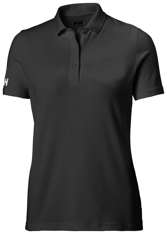 Helly Hansen Women's W Crew Tech Polo, Black, 2XL