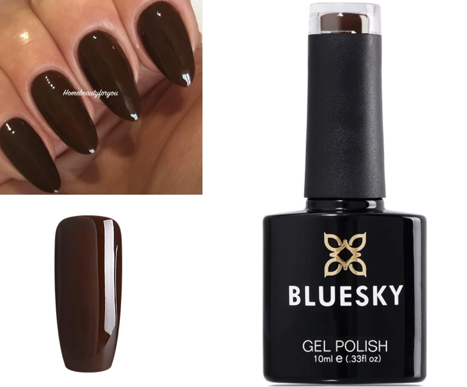 Bluesky Gel Nail Polish BROWN Faux Fur Rich Creme 80538 Nail UV LED Soak Off 10ml (Requires Drying under LED/UV Lamp)