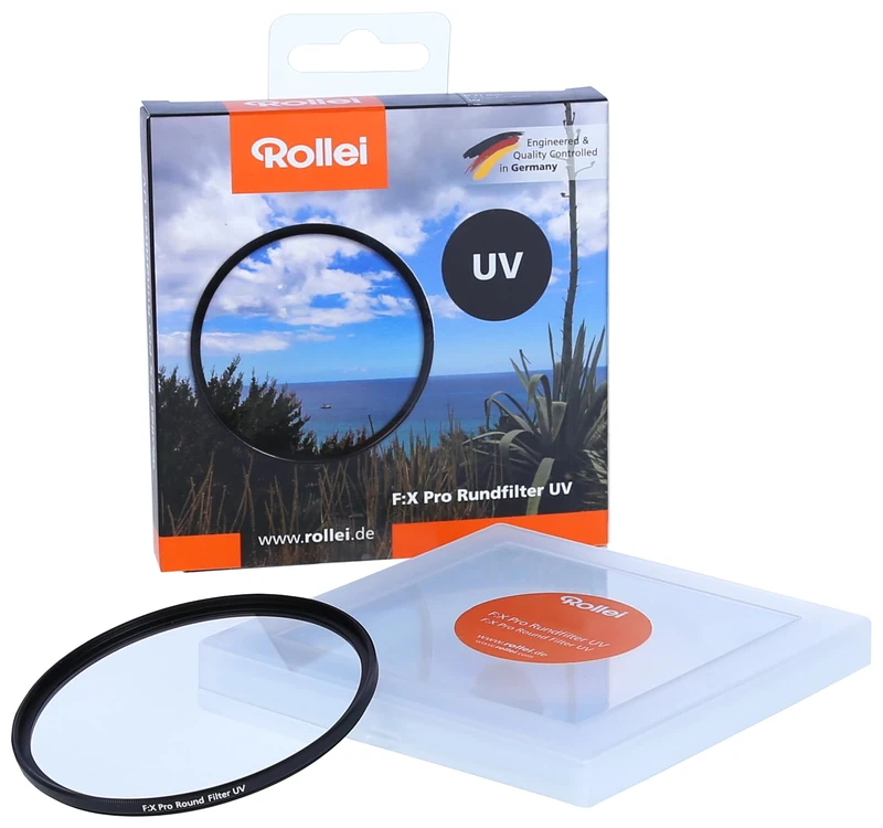 Rollei F X Pro round filter (58 mm, UV filter) Screw-on filter made of Gorilla® * glass with high color fidelity and non-reflection
