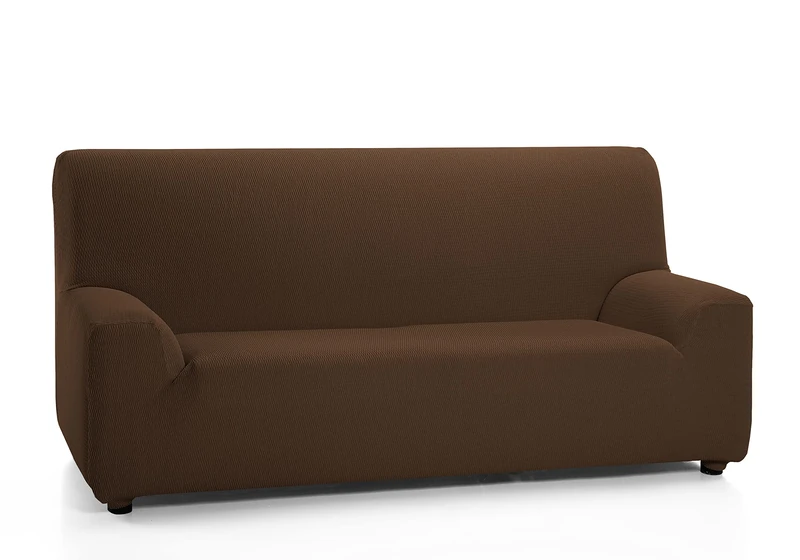 Martina Home - Elastic cover for 4 seater sofa, model TUNEZ, Color BROWN, Measure from 240 to 270 cm