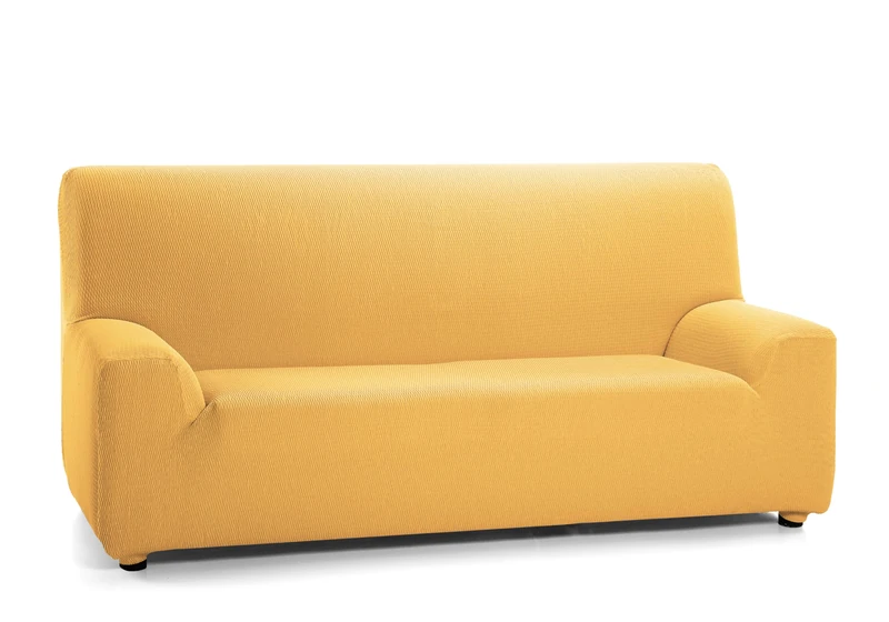 Martina Home Tunez Elastic Sofa Cover, Fabric, Gold (Gold), 4 Seater (240 to 270 cm)