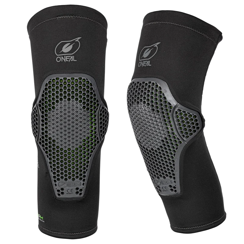 0259-004 - Oneal Flow Knee Guards XXL Black Green - Image 1