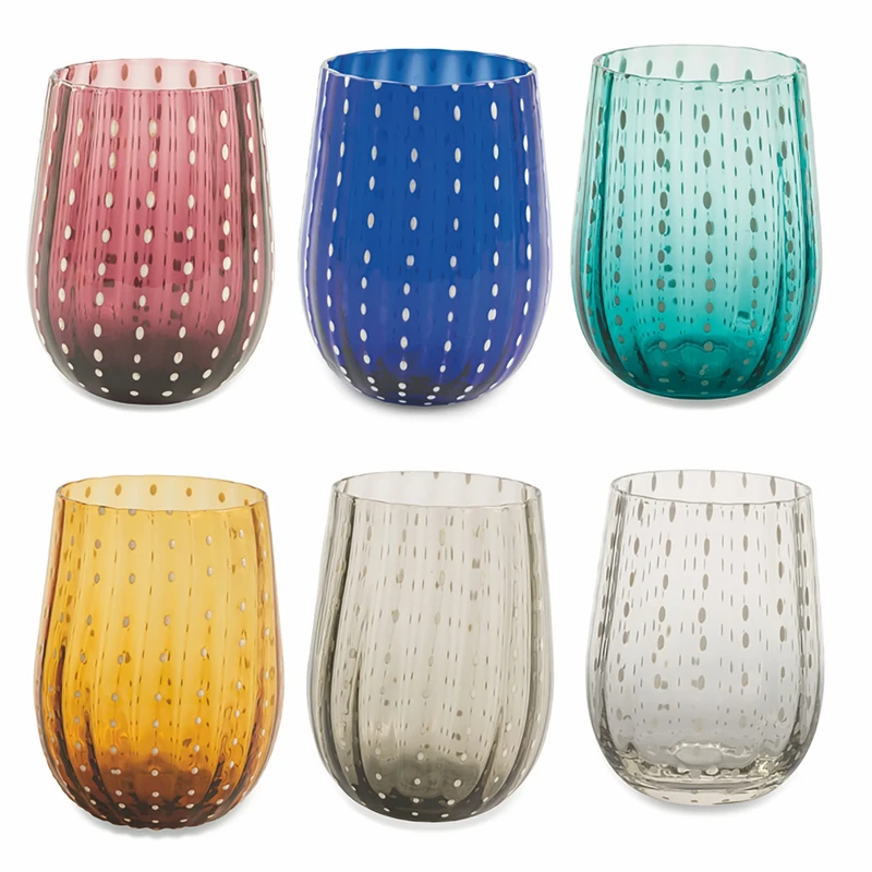 Villa d 'Este Home Tivoli Shiraz Set Water Glasses, Assorted, 6 Units