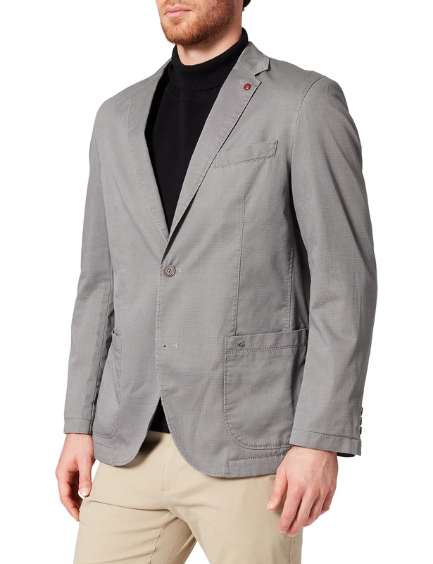 camel active Men's 442090 7448 Blazer, Grey, 56R