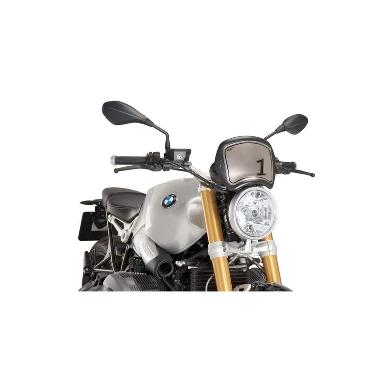 Puig Front Plate Matt Black 9167J 14', R Nine T Pure 17'-19'