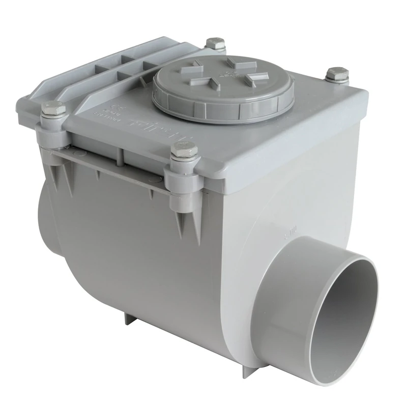 First Plast nrc110g Backflow Valve PVC to Gluing, Grey, Diameter 110 mm