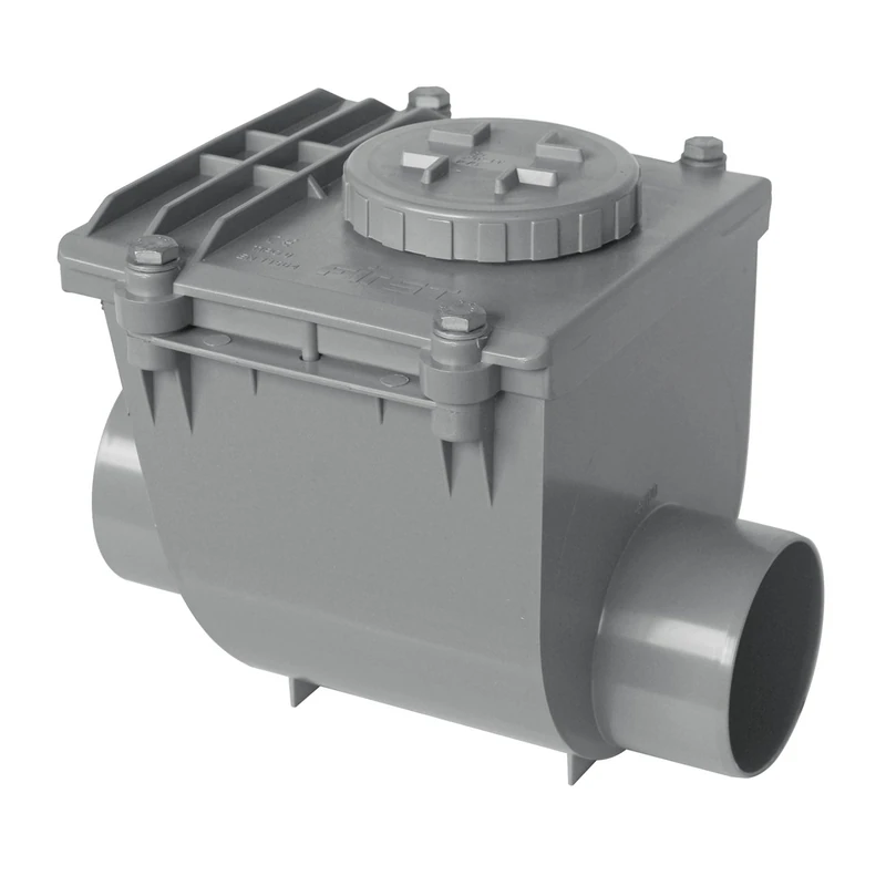 First Plast nrc100g Backflow Valve PVC to Gluing, Grey, Diameter 100 mm