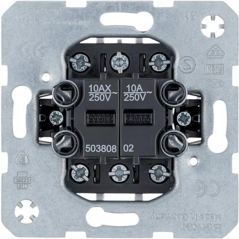 Hager 50380802 Right Push Button + Left Switch