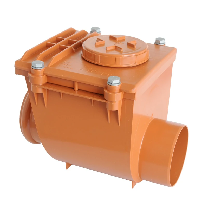First Plast nro110 a Backflow Valve in PVC with O-Ring, Red, Diameter 110 mm