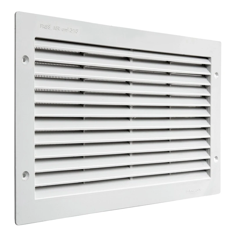 La Ventilazione PAR3823B PAR3823B-Y Ventilation Grille Plastic Rectangular Recessed White, 380x230 mm