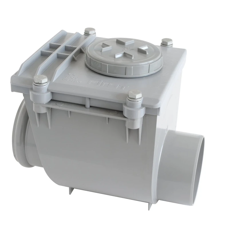 First Plast nro110g Backflow Valve in PVC with O-Ring, Grey, Diameter 110 mm
