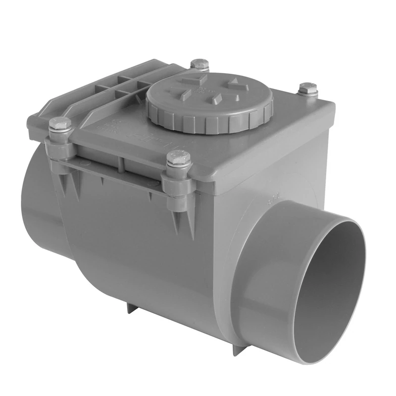 First Plast nrc140g Backflow Valve PVC to Gluing, Grey, Diameter 140 mm