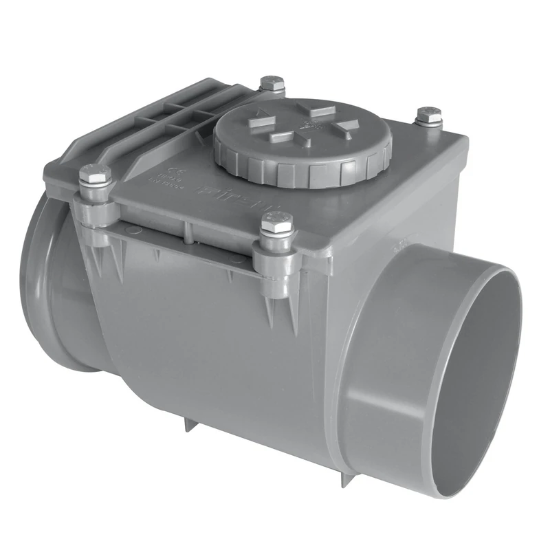 First Plast PVC nro160g Valve with O-Ring, Grey, Diameter 160 mm
