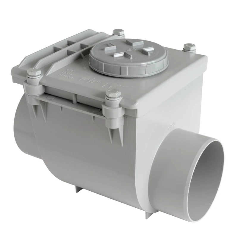 First Plast nrc125g Backflow Valve PVC to Gluing, Grey, Diameter 125 mm