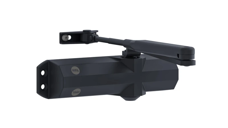 Yale 4000-0004-00-55 Door Closer with Retainer Arm Black 4000 Series Body + Arm Retainer Box