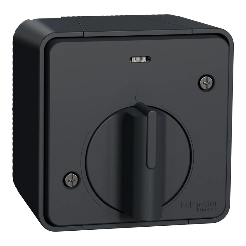 Schneider Electric MUR35067 Mureva Styl – LED Time Switch – Surface-Mounted – IP55 – IK08 – Grey Inter Tempo - Image 1