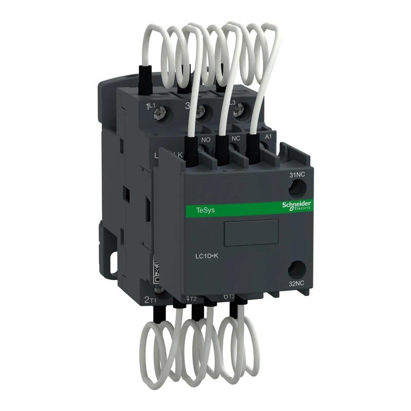 Schneider Electric TeSys LC1D.K capacitor duty contactor - 3P - 20 kVAR - 415 V - 220 V AC coil