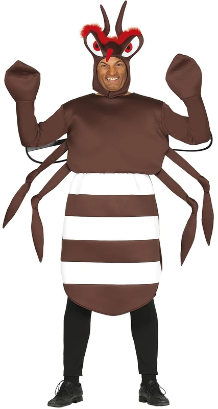FIESTAS GUIRCA, S.L. Striped Mosquito Costume for Adults