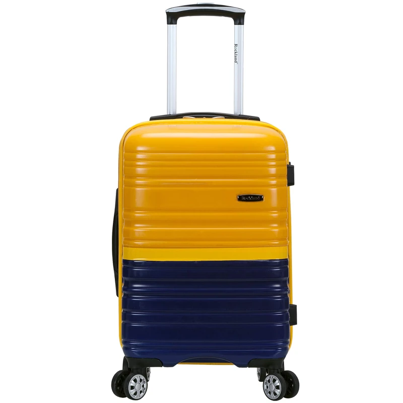Rockland Melbourne 20" Expandable Belly Pack, 2 tonenavy, Carry-On 20", Melbourne Hardside Expandable Spinning Wheel Luggage