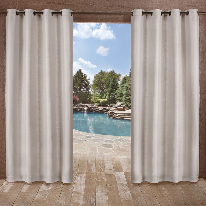 Exclusive Home Curtains Delano Grommet Top Panel Pair, Silver, 54x96, 2 Piece