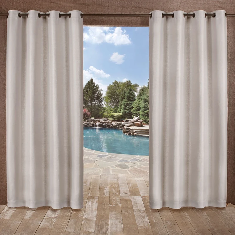 Exclusive Home Curtains Delano Grommet Top Panel Pair, Silver, 54x84, 2 Piece