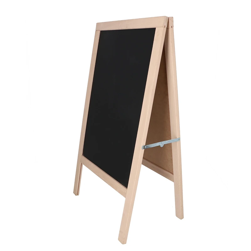 Aranaz - Whiteboard Easel with Double Sided - Solid Beech - Black - Ideal for Hospitality, Children, Restaurant, etc. - 55 cm x 34 cm x 100 cm