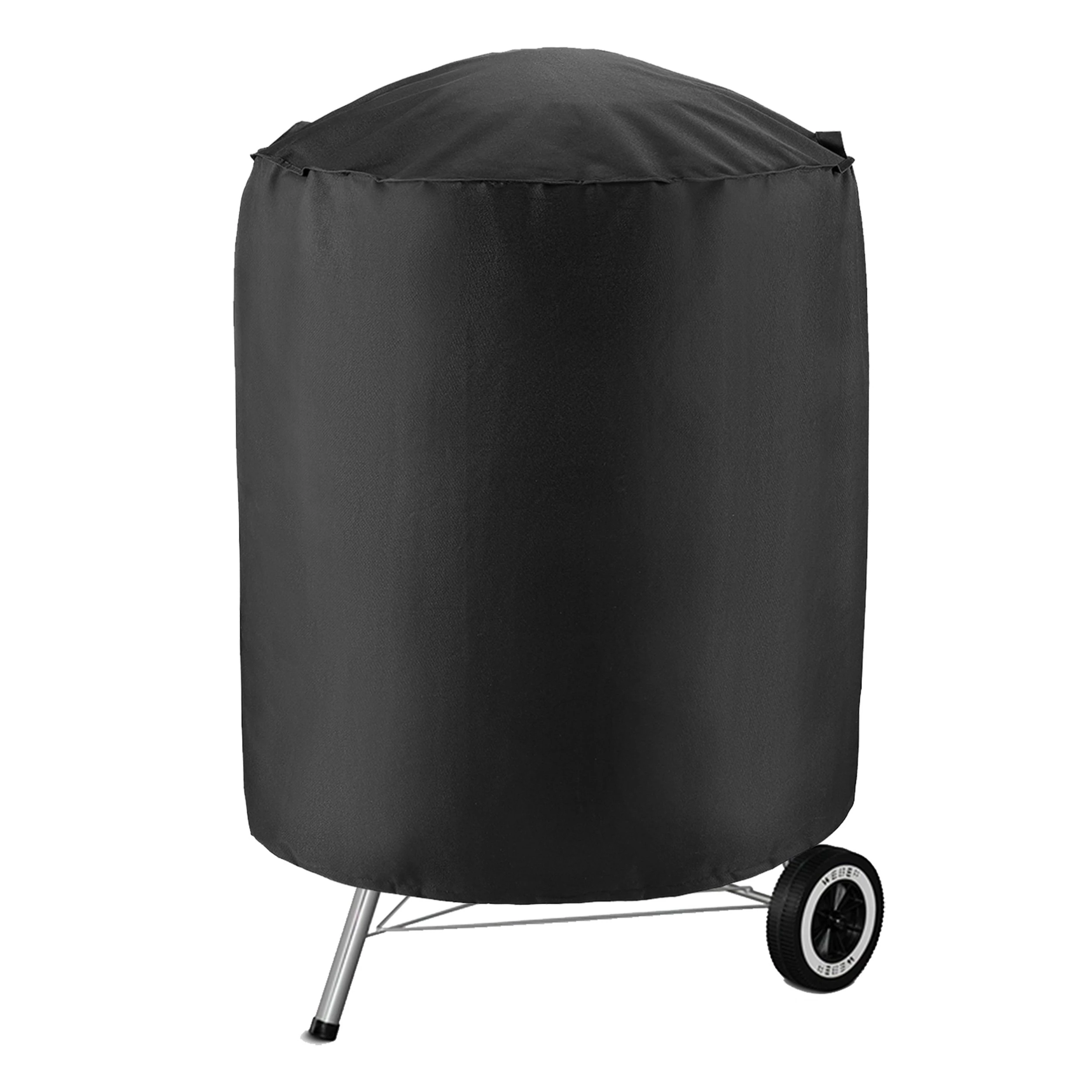 Unicook Kettle Barbecue Cover, Round Heavy Duty Waterproof Outdoor Charcoal BBQ Grill Cover, UV Resistant Oxford Fabric, Fits Weber Char Broil Barbecues, 71cm Dia x 76cm H (28" Dia x 30" H), Black