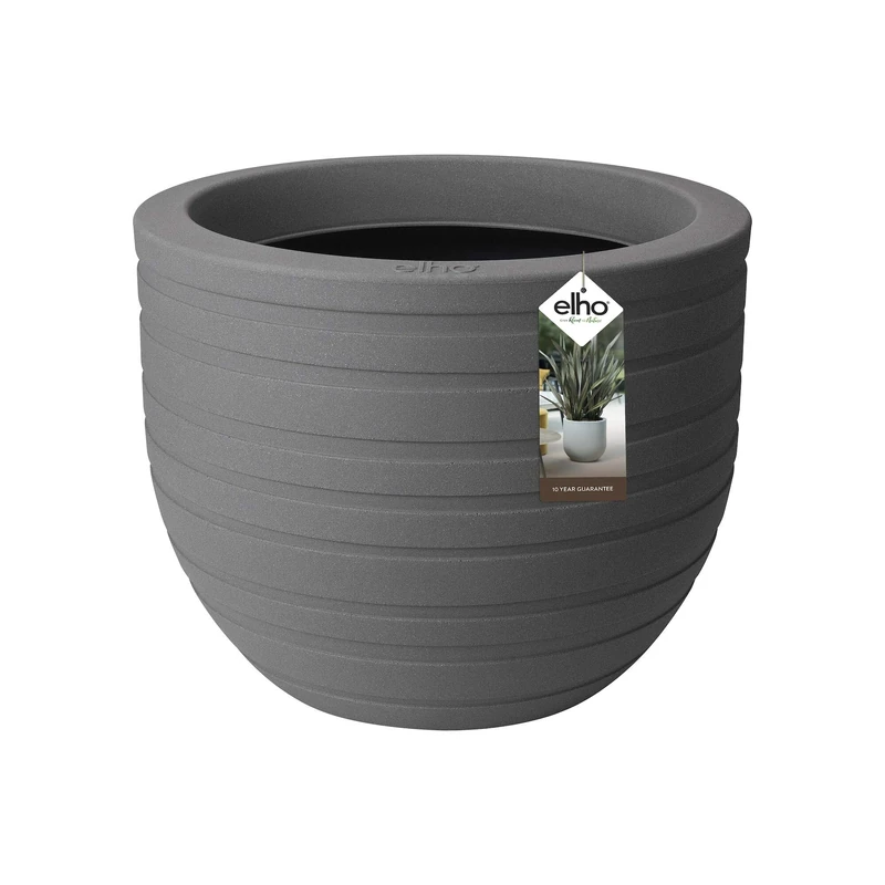 Elho Allure Ribbon 47 - Flowerpot - Mineral Clay - Indoor & Outdoor - Ø 46.8 x H 37.6 cm