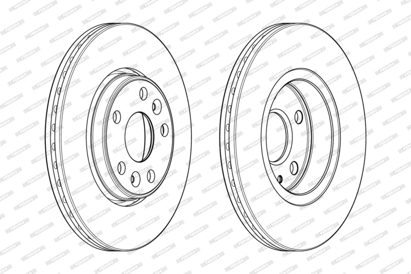 Ferodo DDF1978C Brake Disc - Front Axle, Pack of 2