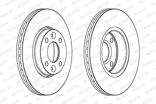 FERODO Brake Disc | DDF1201C | OE-Matching Quality | Smooth & Quiet Braking | Pack of 2