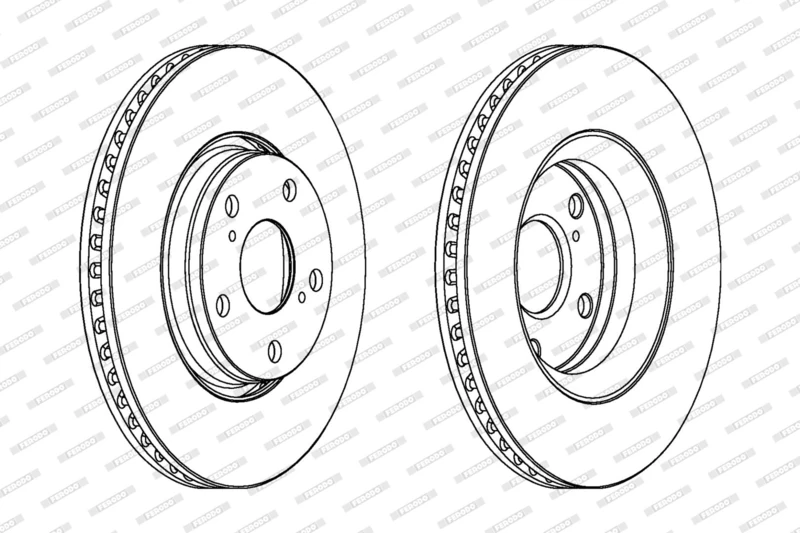 FERODO Brake Disc | DDF1756C | OE-Matching Quality | Smooth & Quiet Braking | Pack of 2