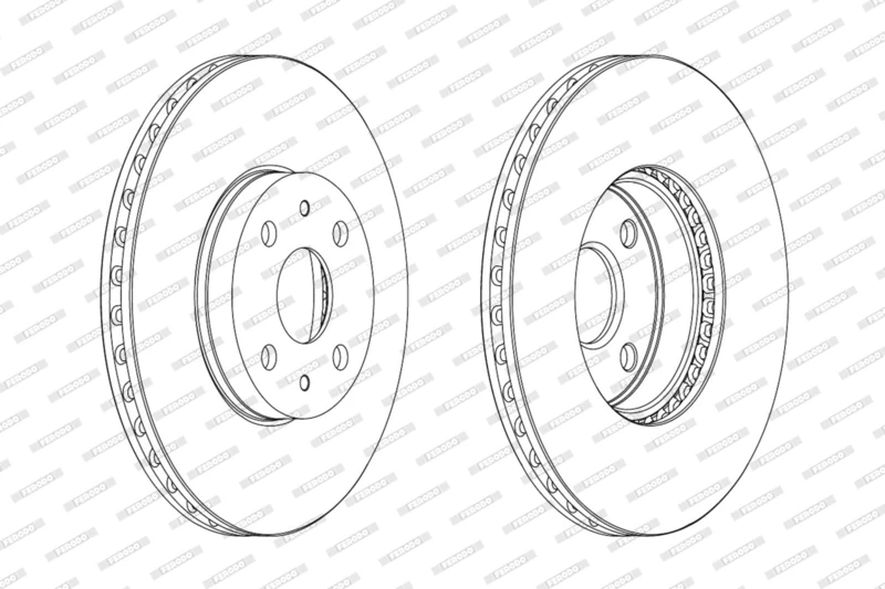 FERODO Brake Disc | DDF1780C | OE-Matching Quality | Smooth & Quiet Braking | Pack of 2