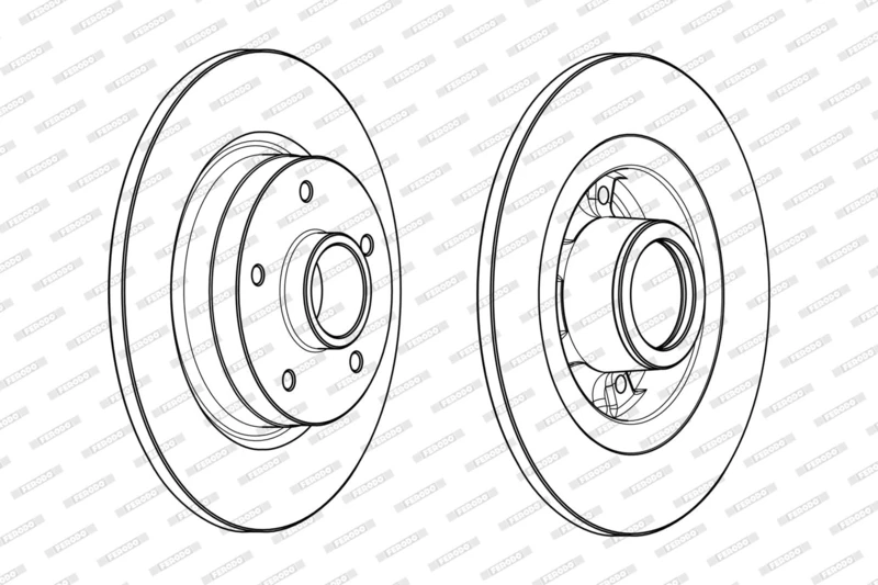 FERODO Brake Disc | DDF1731-1 | OE-Matching Quality | Smooth & Quiet Braking | Pack of 1